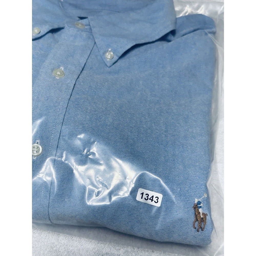 Ralph Lauren Mens 3XLT Light Blue Button Down Long Sleeve Shirt  Classic Fit - Picture 9 of 9